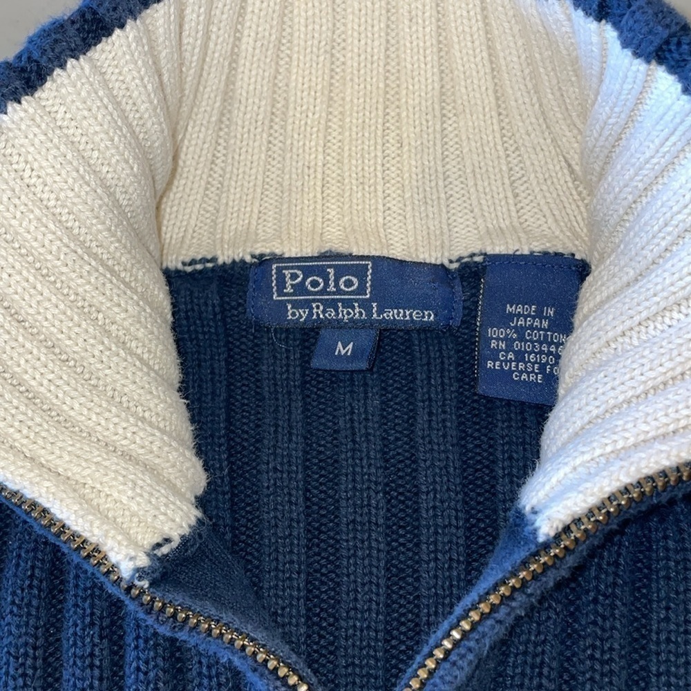 Polo Ralph Lauren Kids Medium 1/4 Zip Heavy Knit Sweater - Picture 2 of 5